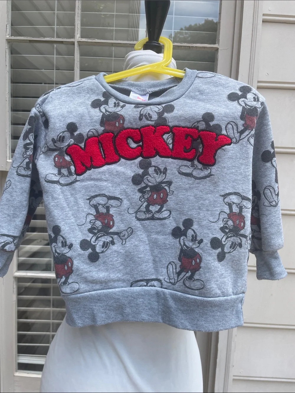 Disney KIDS Mickey Mouse Sweatshirt  Gray /Red Size 3T
